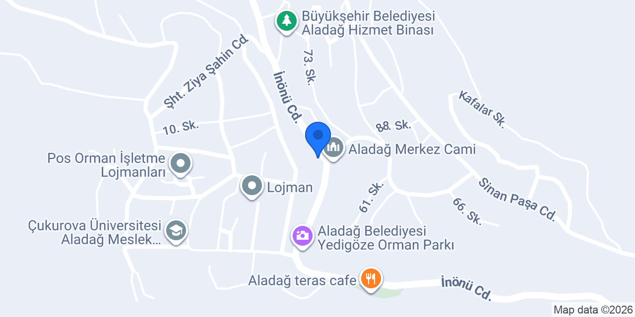 Aladağ Öğretmenevi konumu