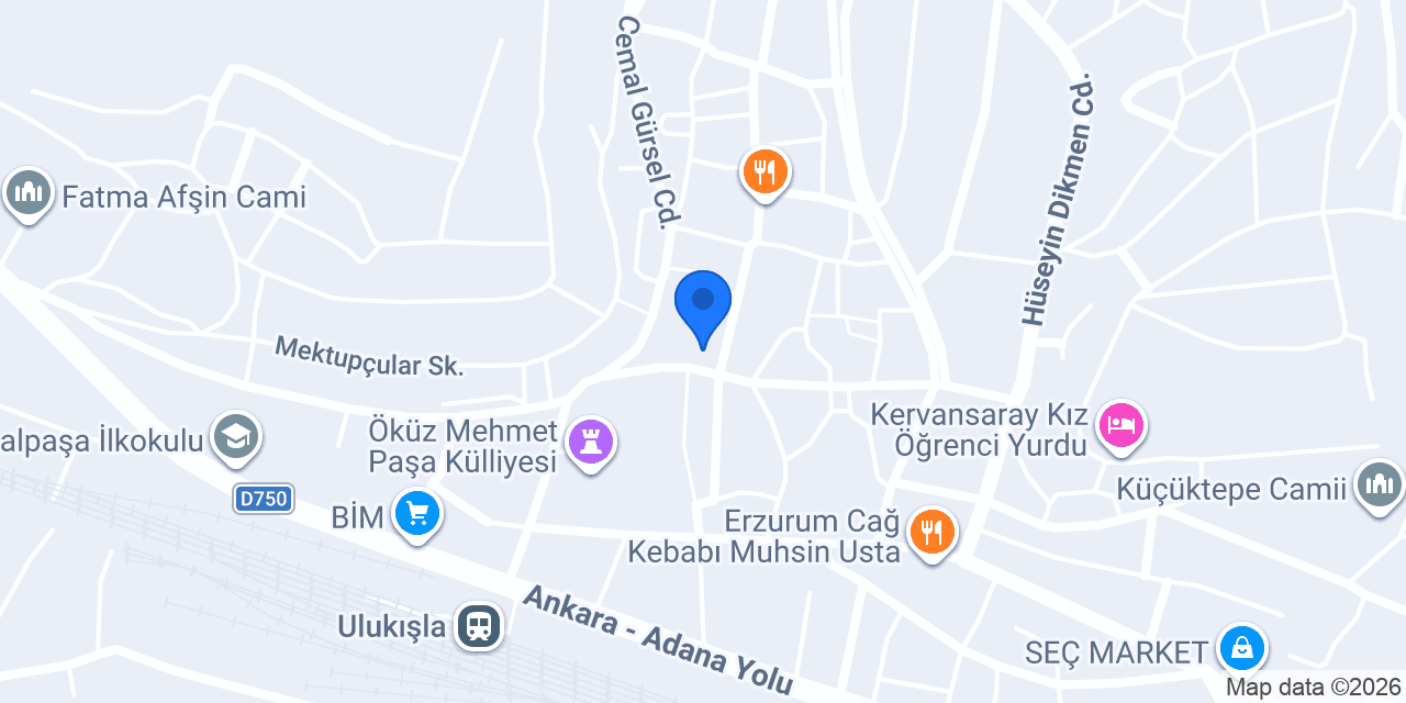 Ulukışla Adliyesi konumu