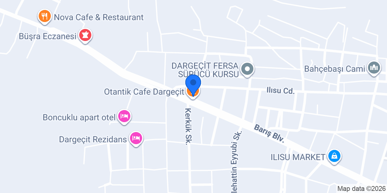 Otantik Cafe Dargeçit konumu