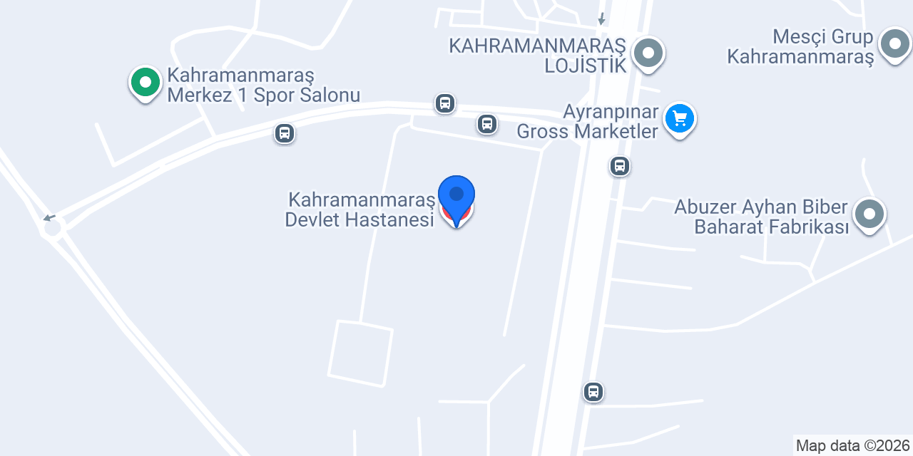 Kahramanmaraş Devlet Hastanesi konumu