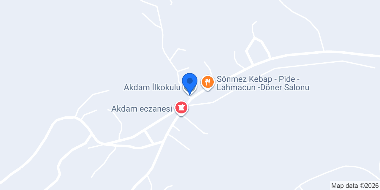Akdam İlkokulu konumu