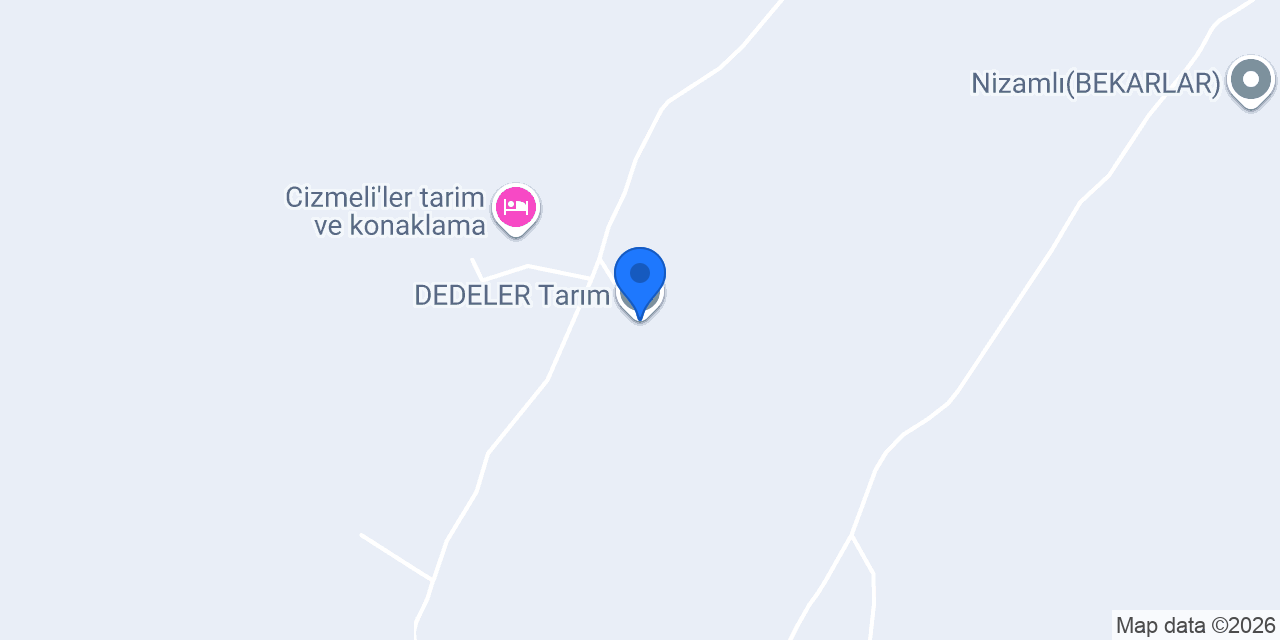 DEDELER Tarım konumu