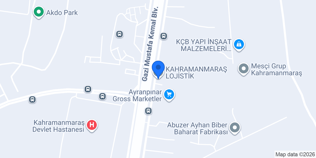 KAHRAMANMARAŞ LOJİSTİK konumu
