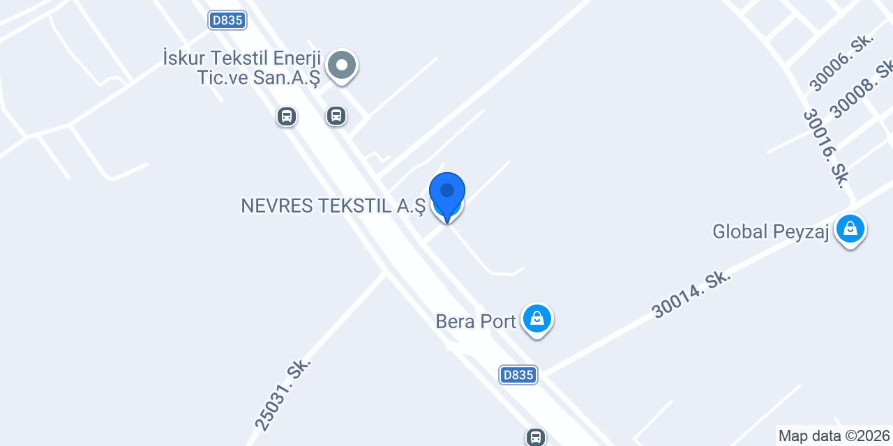 NEVRES TEKSTIL A.Ş. konumu