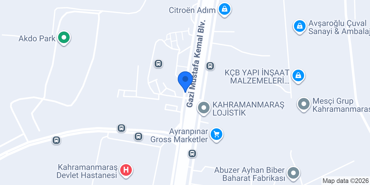Maraş Dondurma konumu