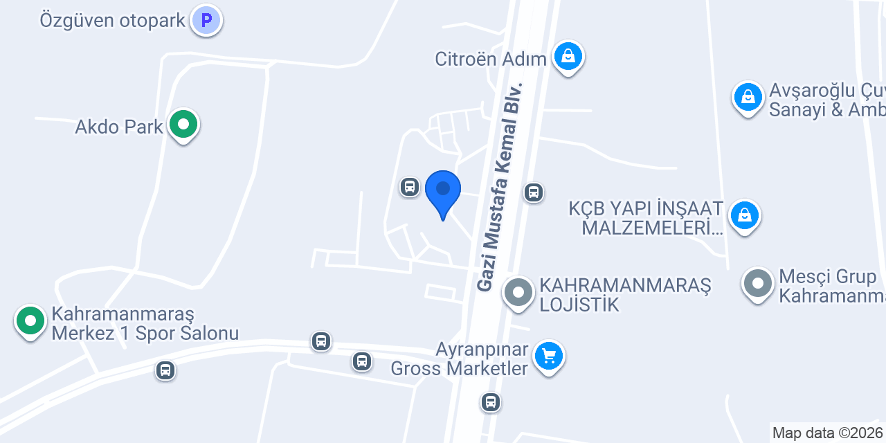 ASTOR KAHRAMANMARAŞ konumu