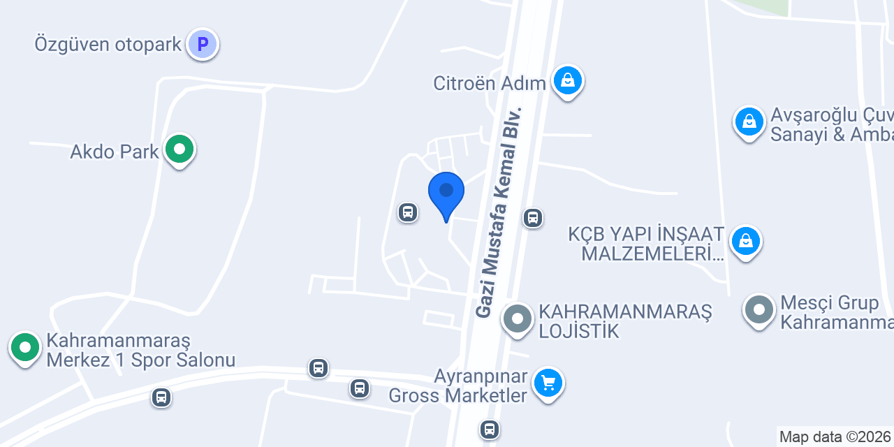 KAHRAMANMARAŞ TURİZM konumu