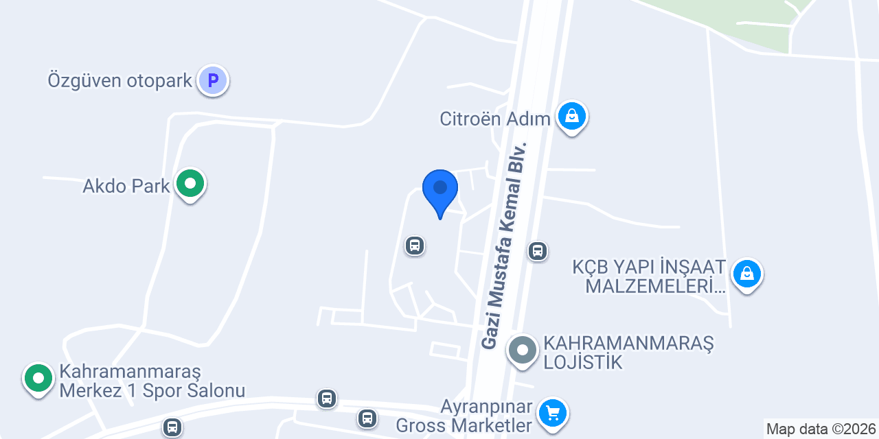 Öz Elbistan Kahramanmaraş Şb. konumu
