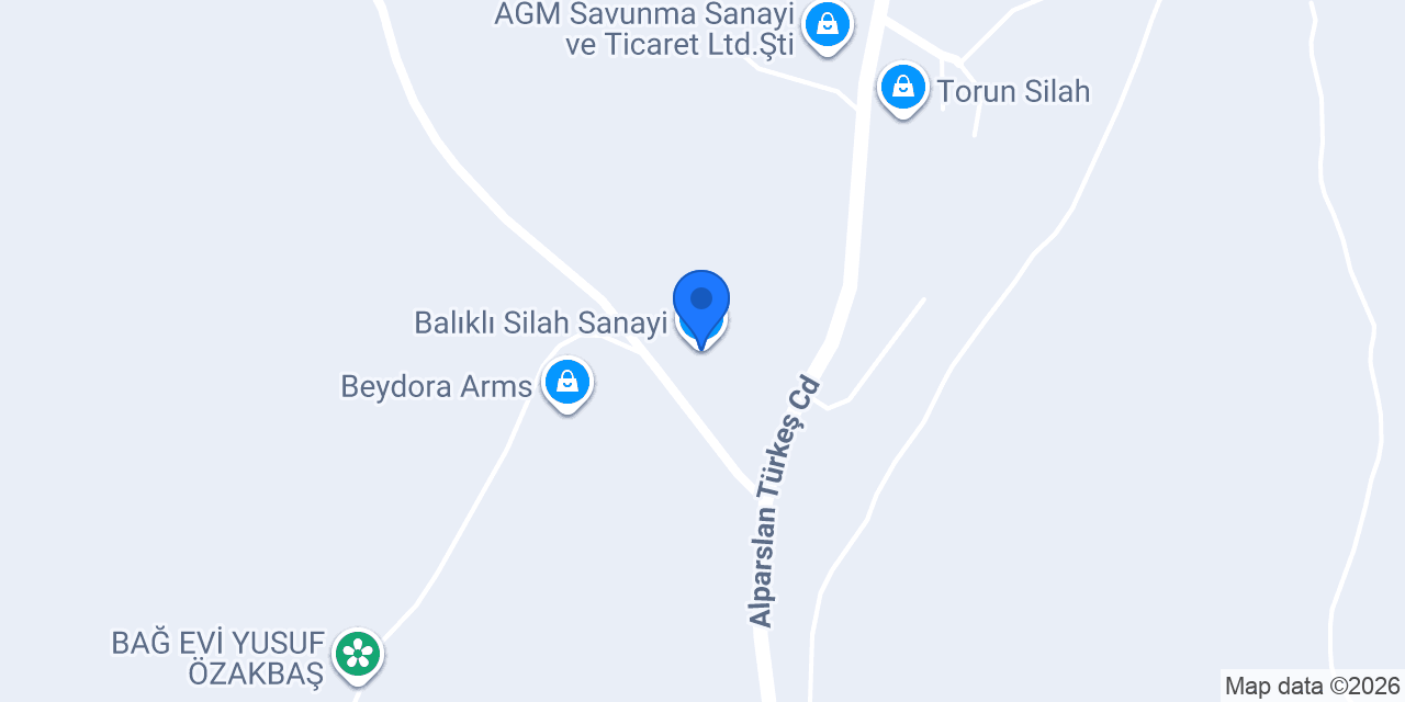 Balıklı Silah Sanayi konumu