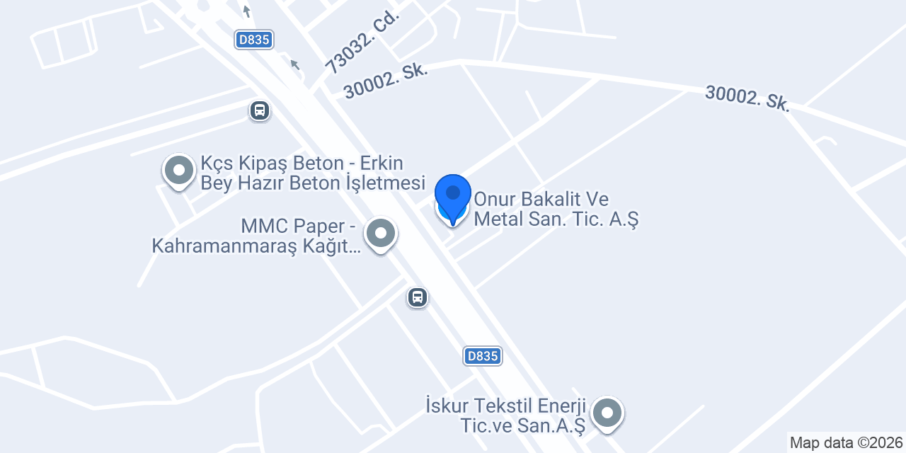 Onur Bakalit Ve Metal San. Tic. A.Ş. konumu