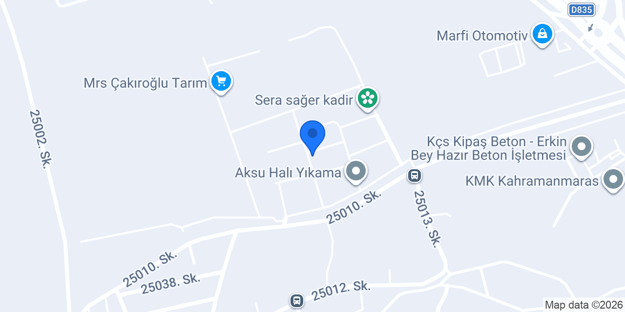Kahramanmaraş Yılmazlar Halı Yıkama konumu