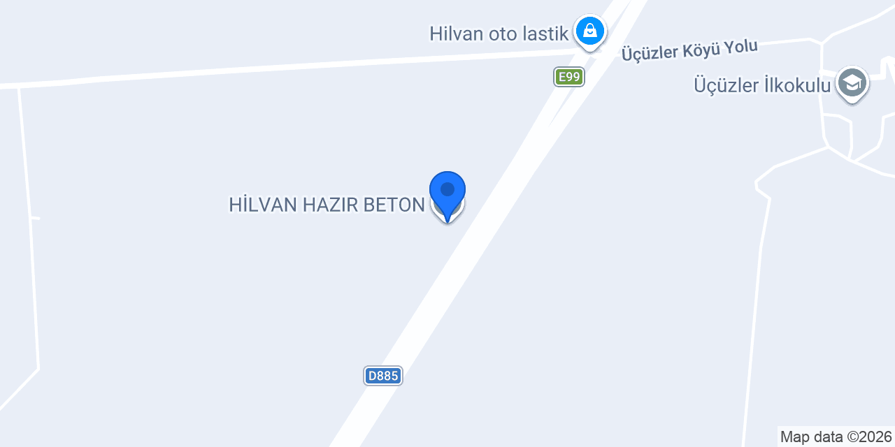 HİLVAN HAZIR BETON konumu