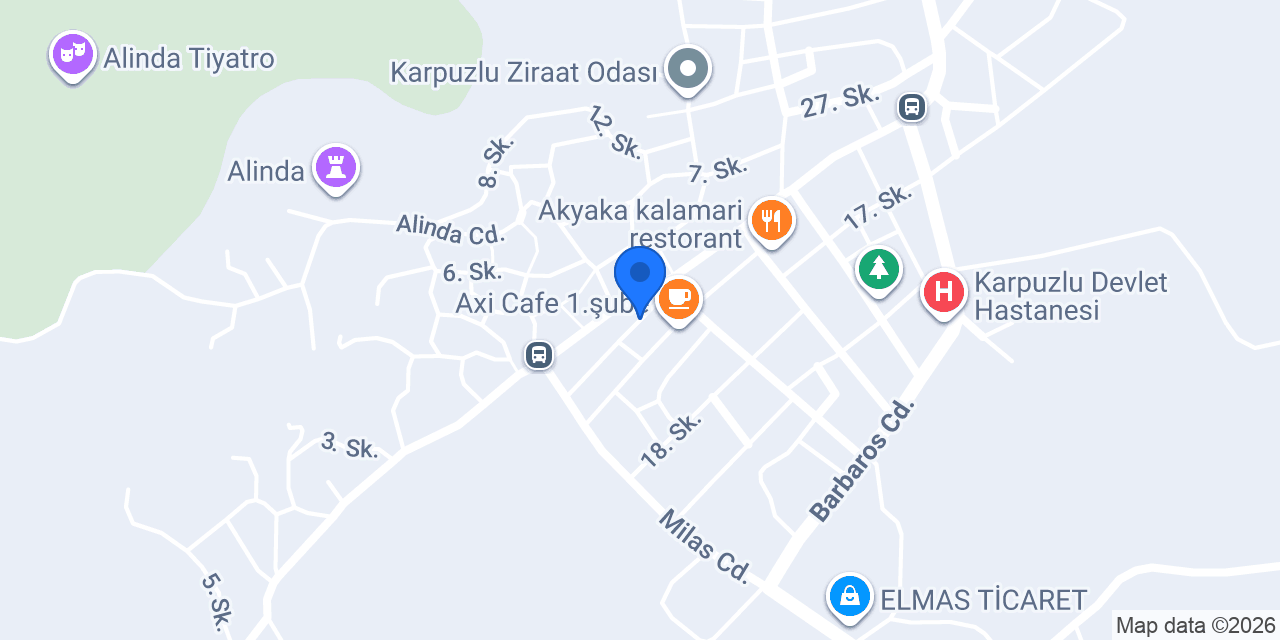 Çilek manav konumu