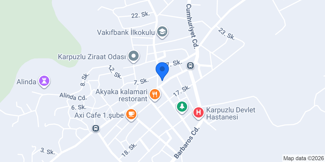 Çakır Veteriner Kliniği konumu