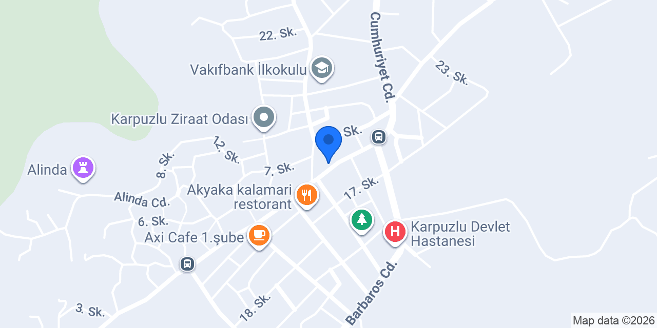 Alinda Lokantası konumu