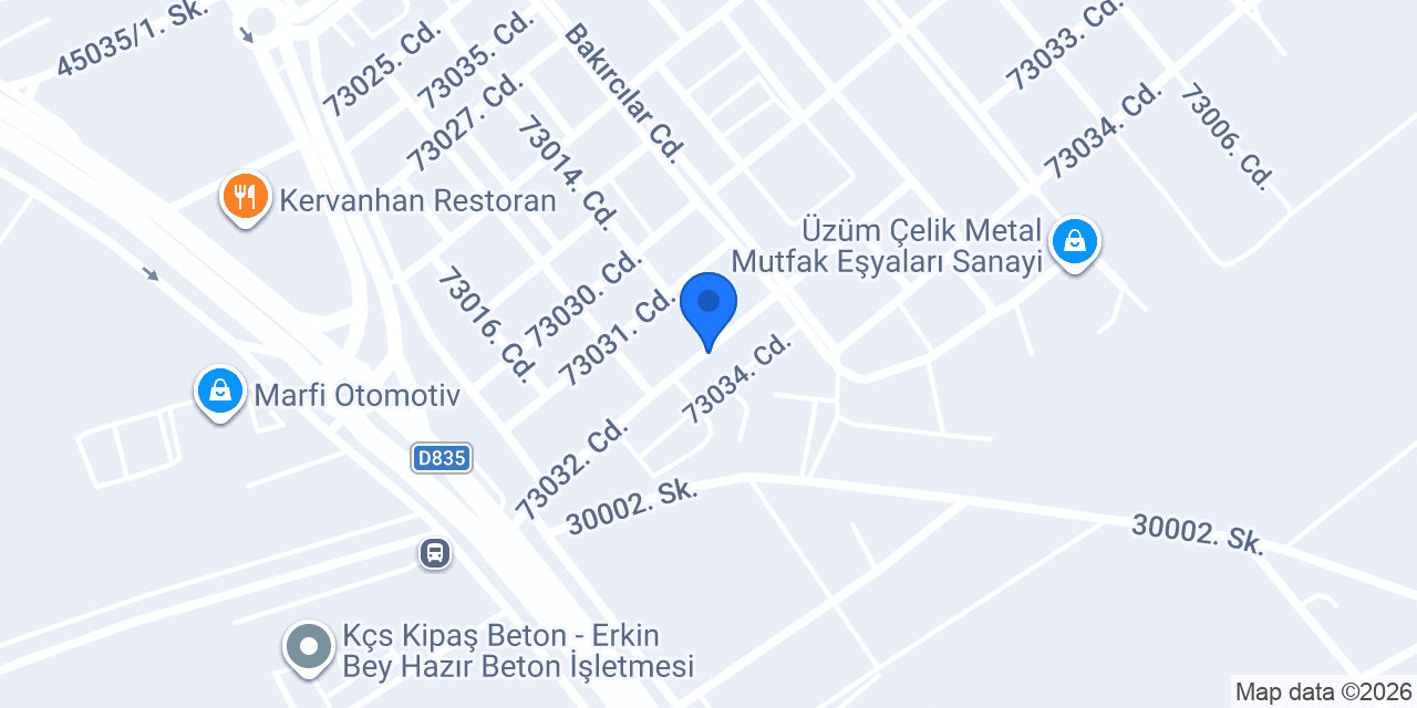Yıldız Sarı Döküm konumu