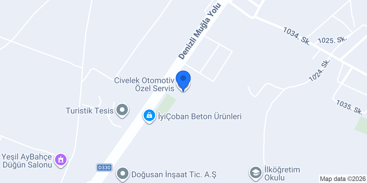 Civelek Otomotiv Özel Servis konumu