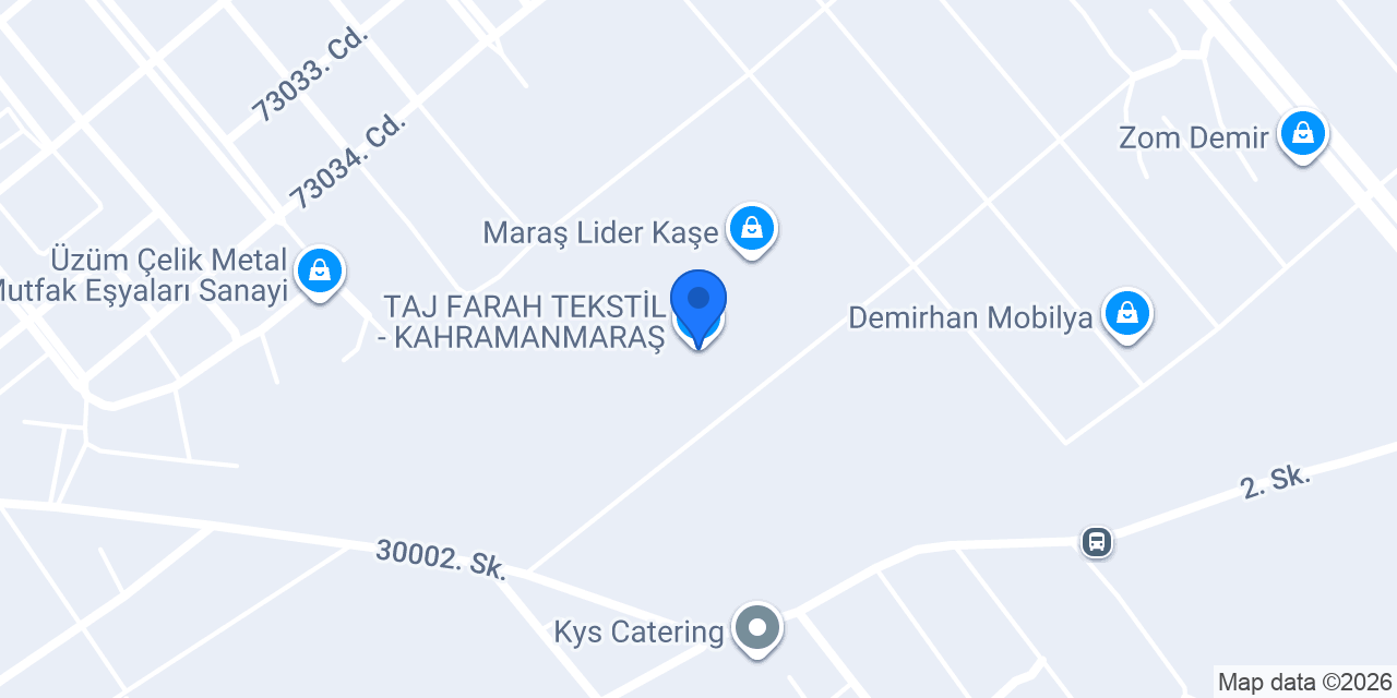 TAJ FARAH TEKSTİL - KAHRAMANMARAŞ konumu