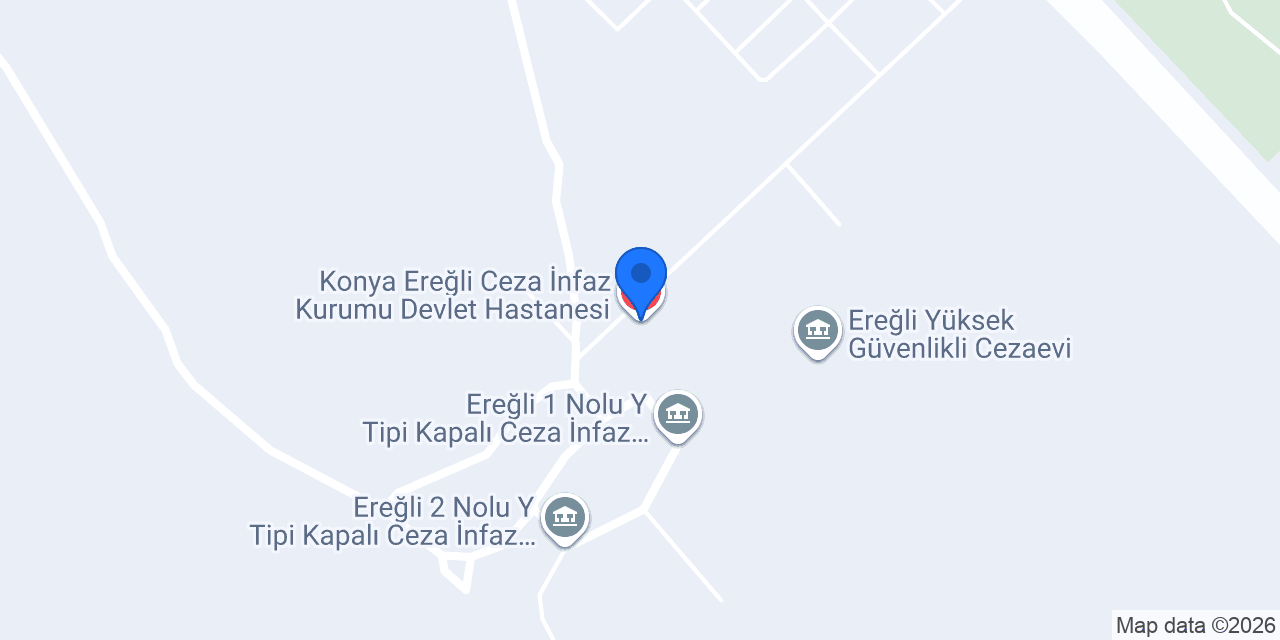 Konya Ereğli Ceza İnfaz Kurumu Devlet Hastanesi konumu