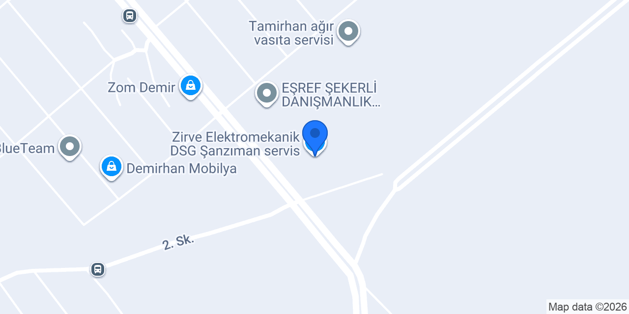 Zirve Elektromekanik DSG Şanzıman servis konumu