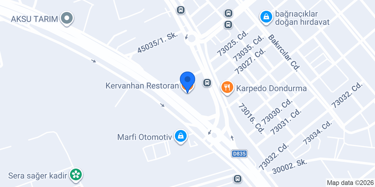Kervanhan Restoran konumu