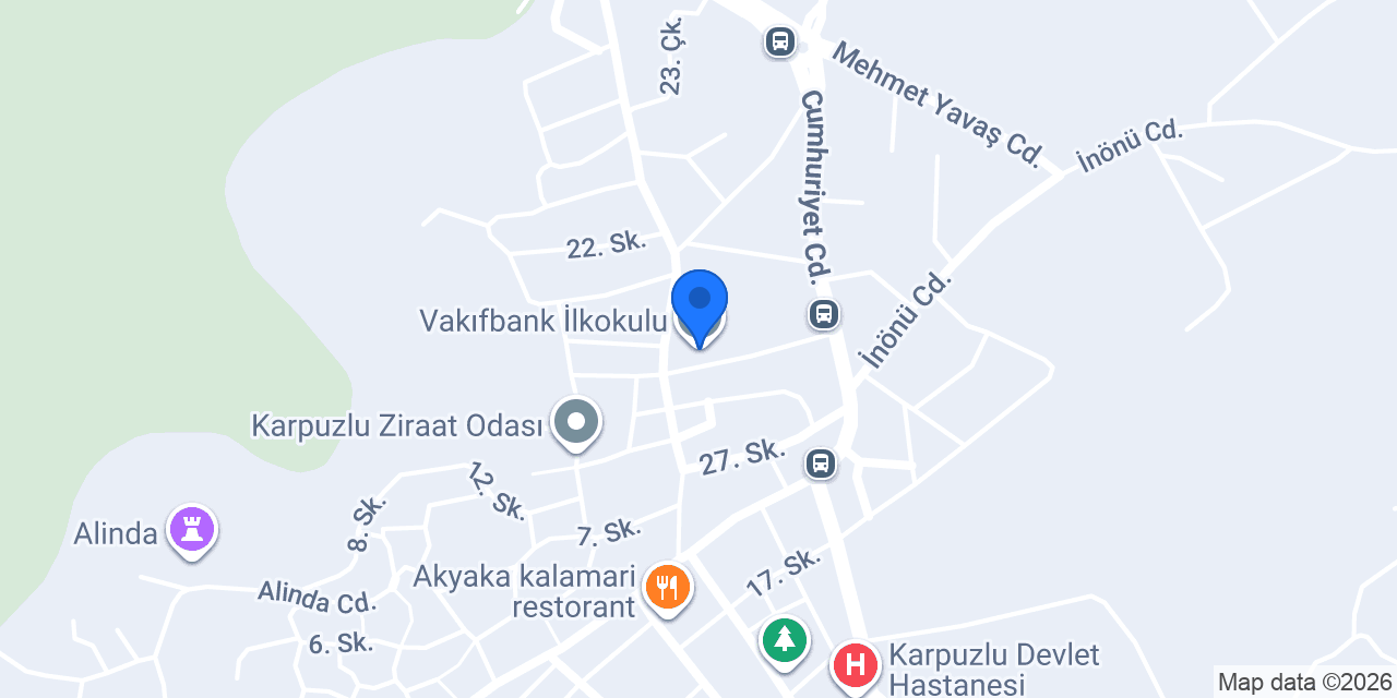Vakıfbank İlkokulu konumu