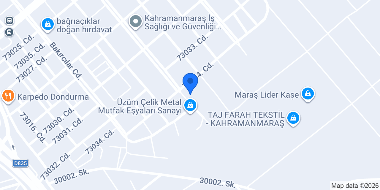 Kahramanmaraş CKA OTO ELEKTRİK konumu