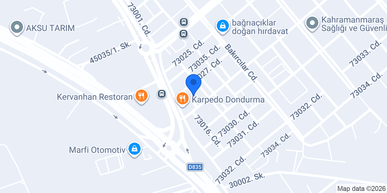 Kahramanmaraş Ford Hastanesi konumu