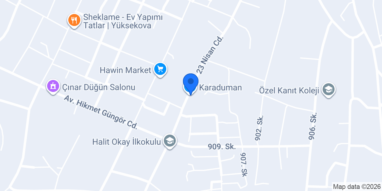 Karaduman konumu