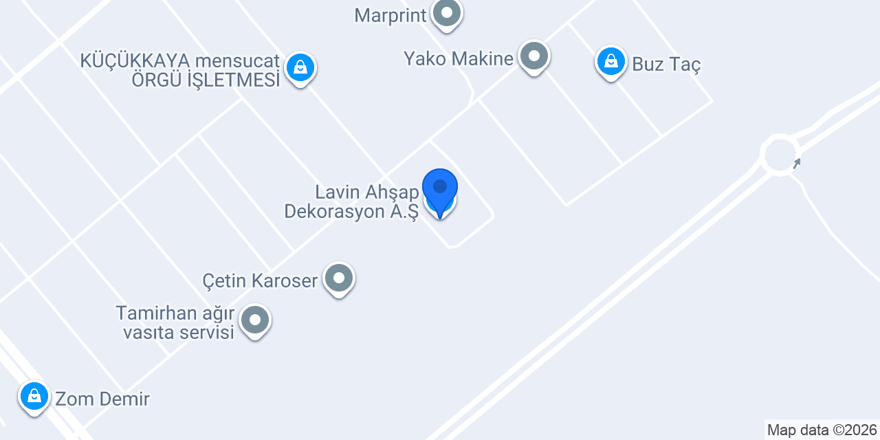 Lavin Ahşap Dekorasyon A.Ş. konumu