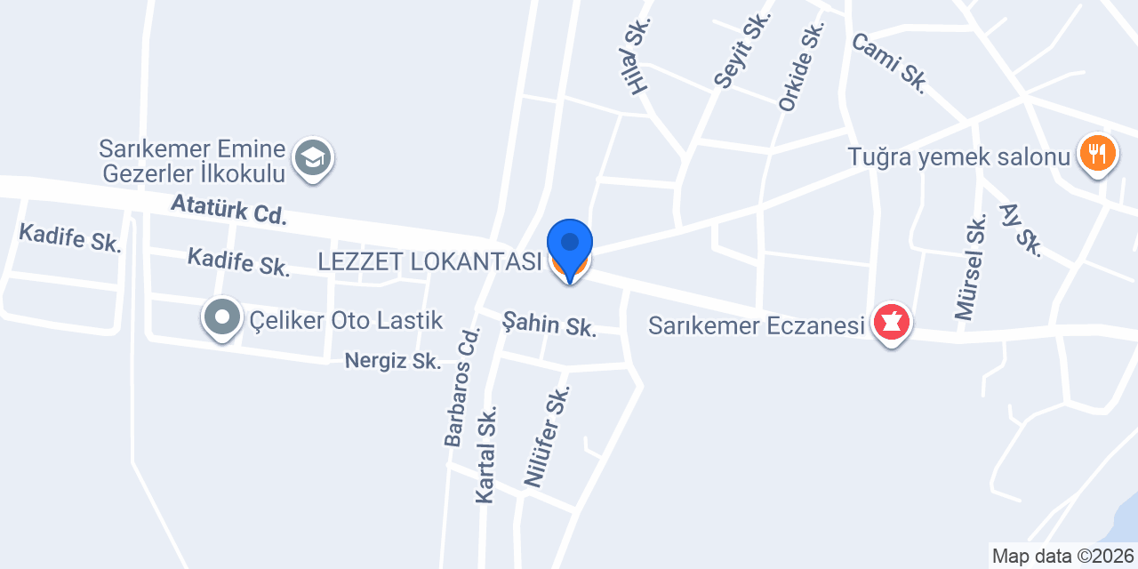 LEZZET LOKANTASI konumu