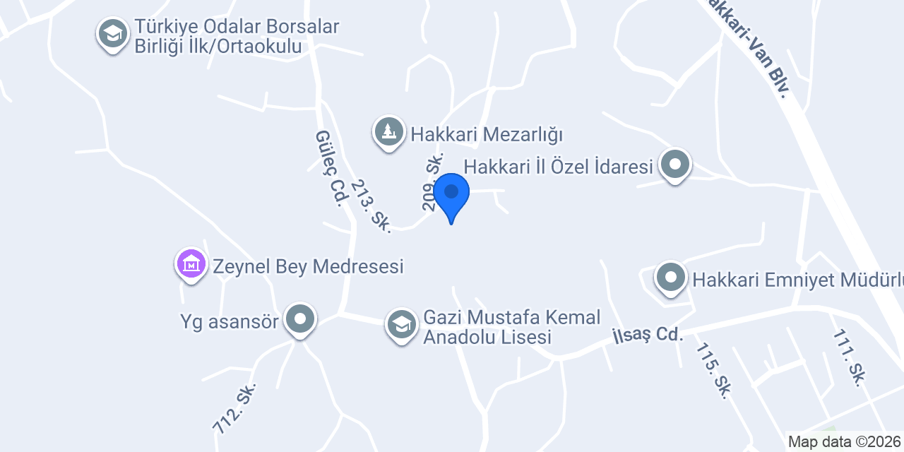 Hakkari taksi konumu