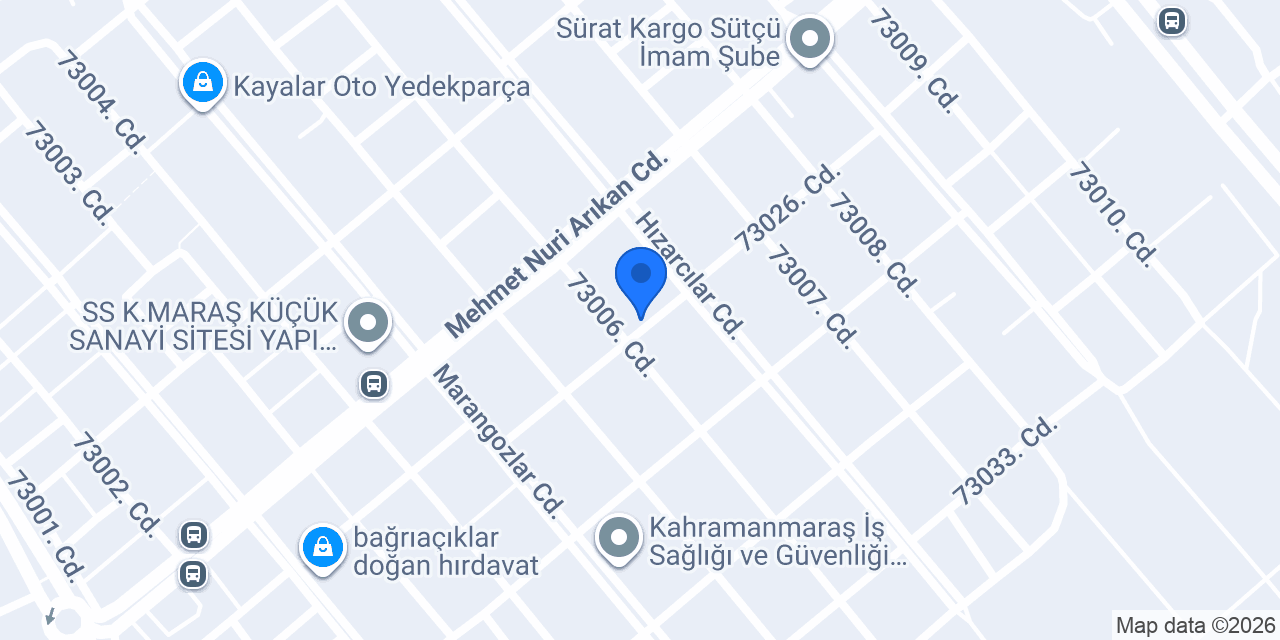 Maraş Ağır Vasıta Servisi konumu