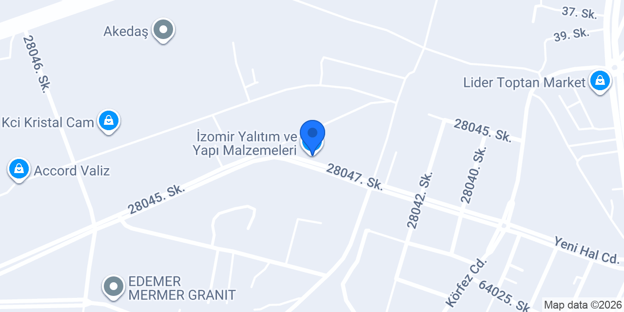 İzomir Yalıtım ve Yapı Malzemeleri konumu