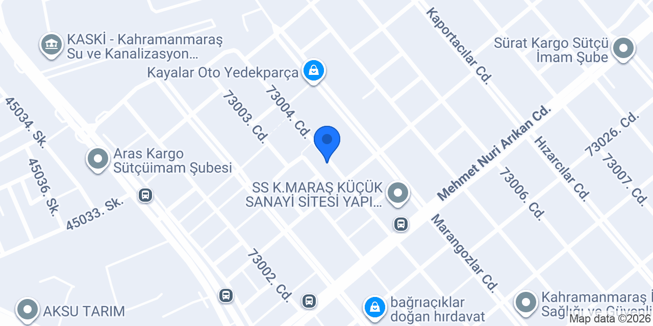 YÜCE OTO ELEKTRİK KLİMA ⚡️Kahramanmaraş konumu