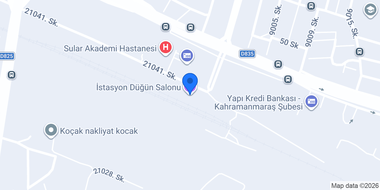 İstasyon Düğün Salonu konumu