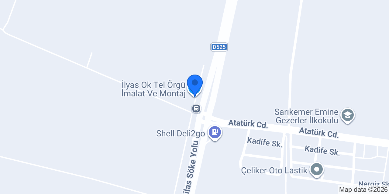 İlyas Ok Tel Örgü İmalat Ve Montaj konumu