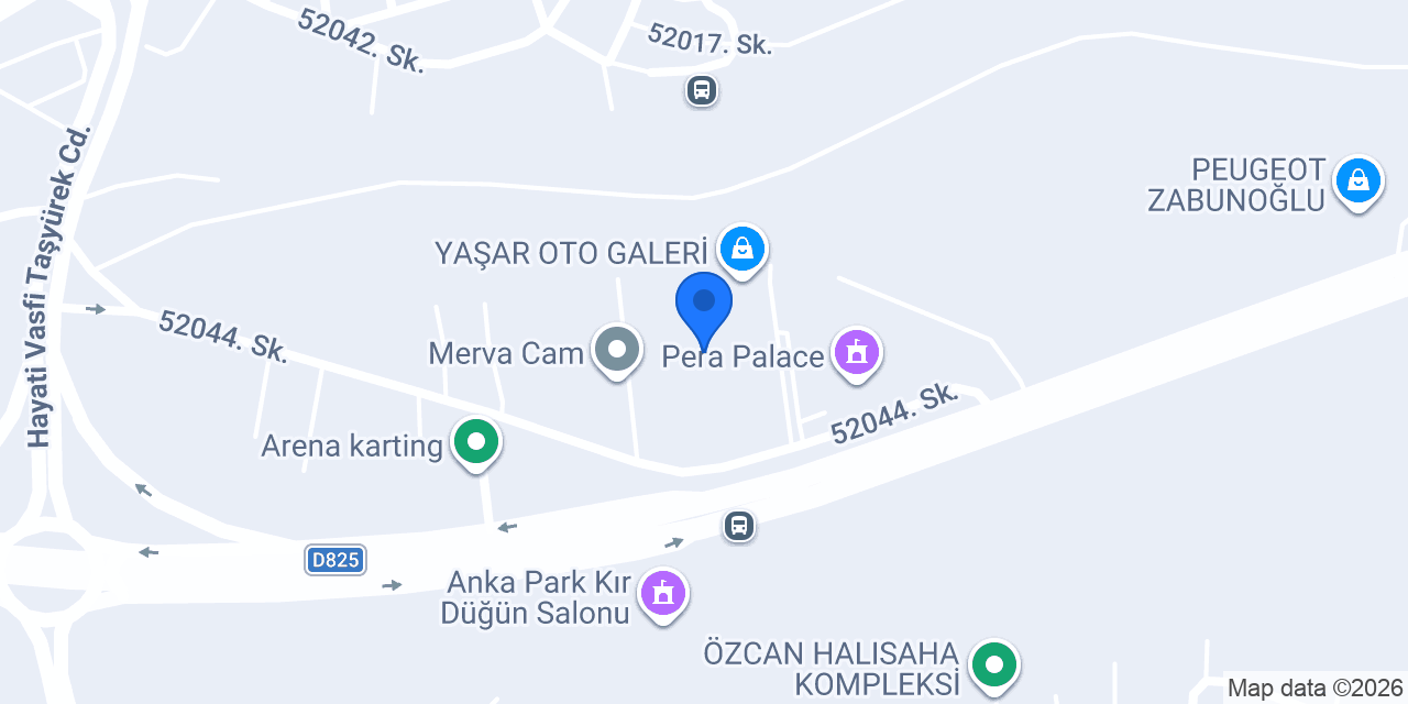 Yeter Otomotiv konumu