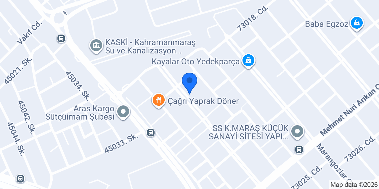 Oto Remzi Yedek Parça konumu