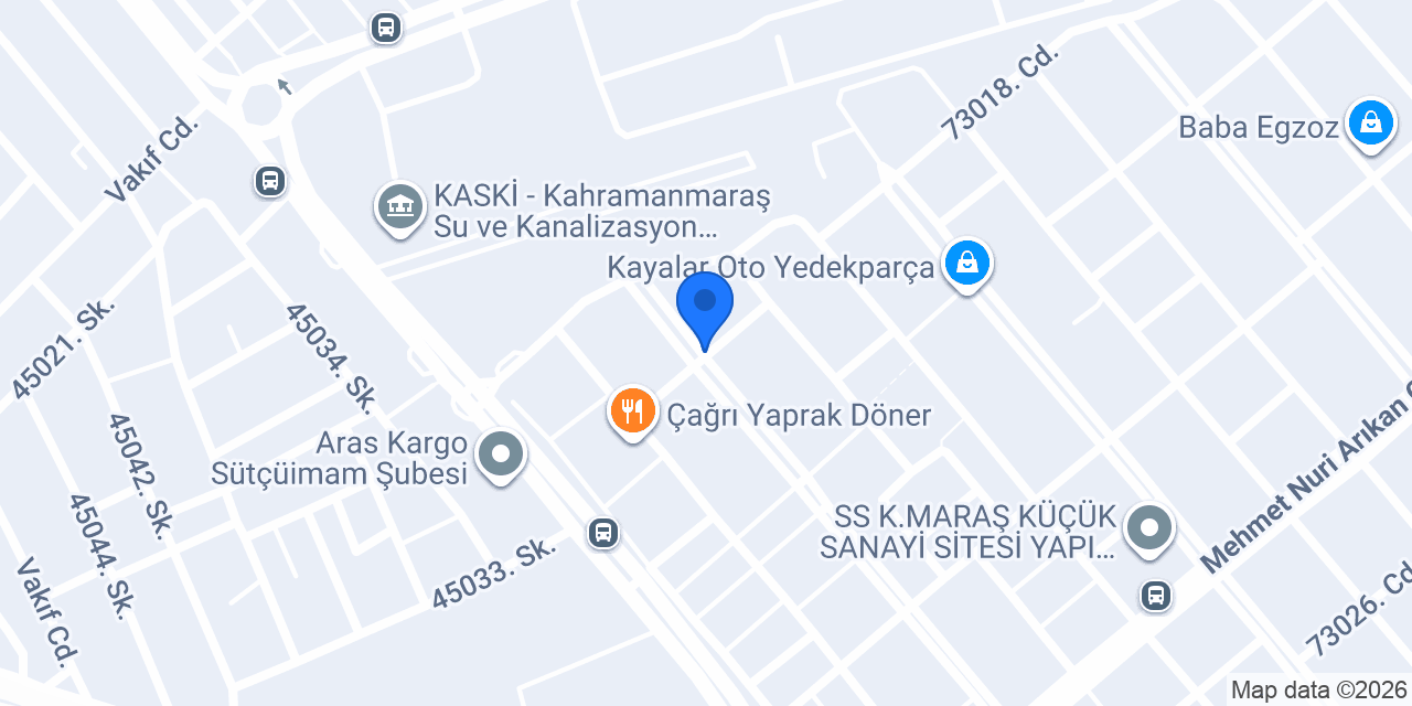 Platin Oto Yedek Parça konumu