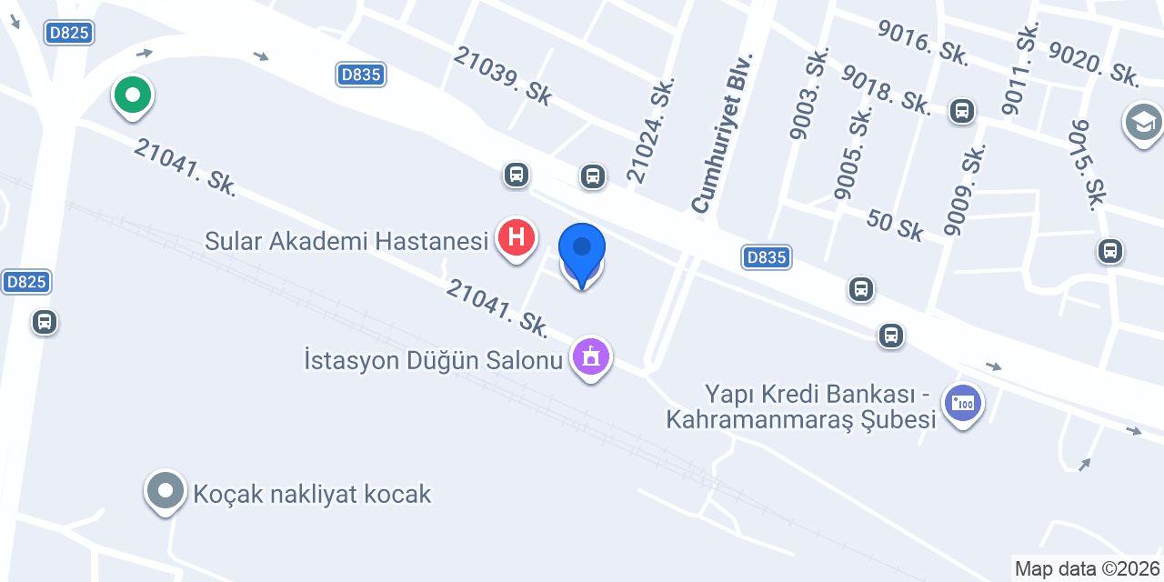 Akbank Çevreyolu/Kahramanmaraş Şubesi konumu