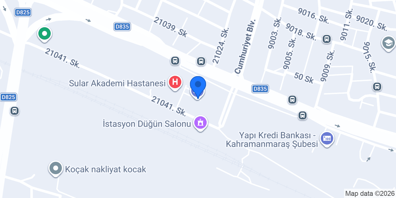 QNB Kahramanmaraş Şubesi konumu