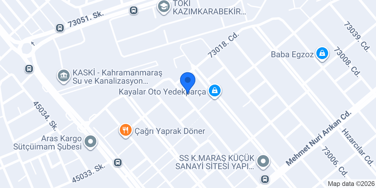 YILDIZ FORD YEDEK PARÇA SERVİSİ konumu