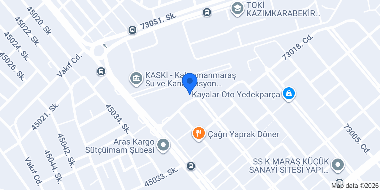 ÇARÇABUK-Kahramanmaraş Lastikçilik konumu