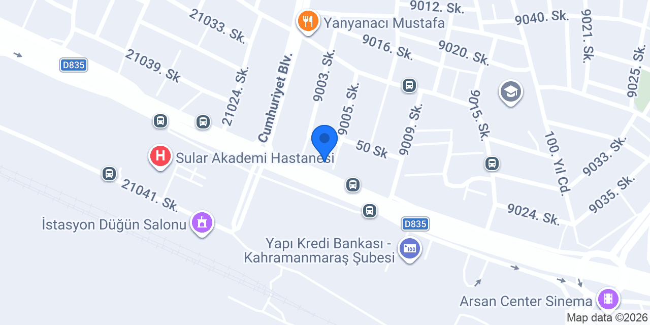 EMR AUTO 3M Kahramanmaraş konumu