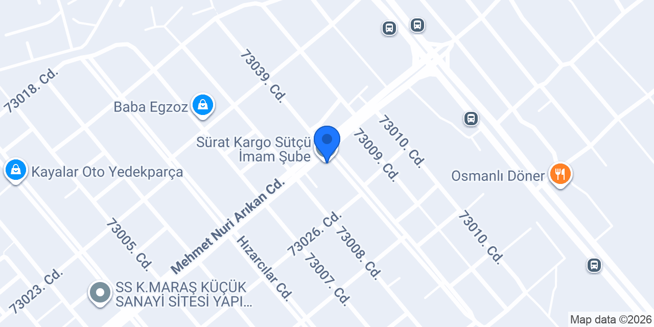 Sürat Kargo Sütçü İmam Şube konumu
