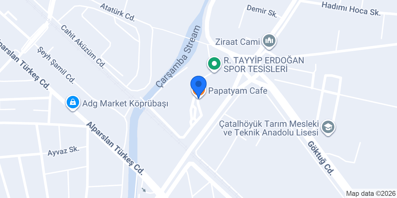 Papatyam Cafe konumu