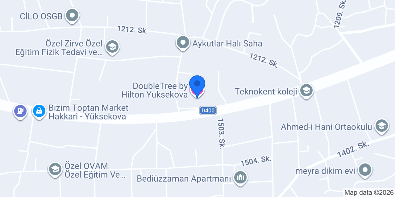 DoubleTree by Hilton Yuksekova konumu