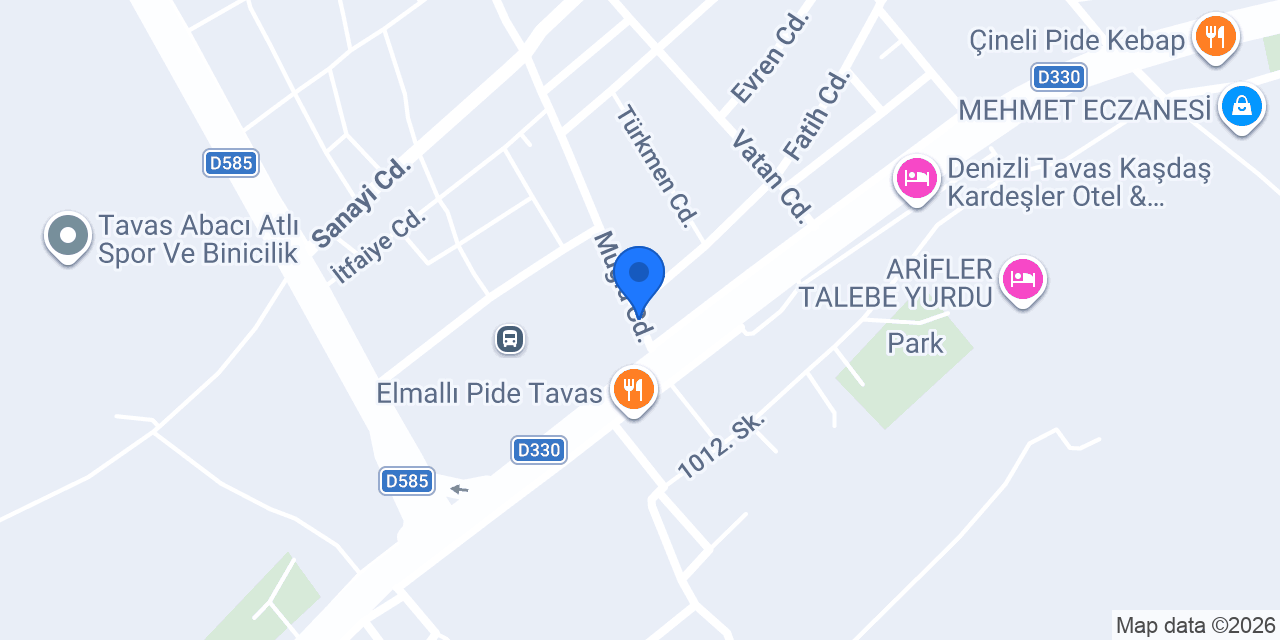 ŞANS BÜFE İDDAA SAYISAL TEKEL BAYİİ TAVAS konumu
