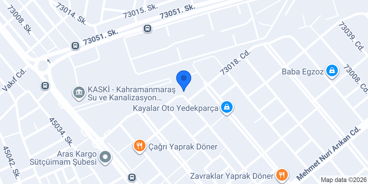 Arabam.com Oto Ekspertiz Dulkadiroğlu konumu